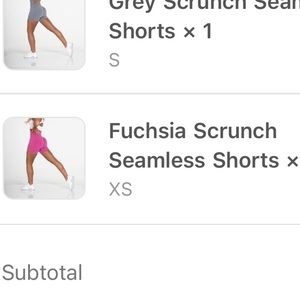 NWT scrunch NVGTN shorts fuchsia xs
